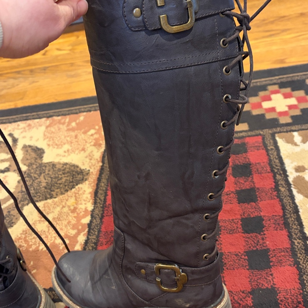 Womens Wanted lace up back boot - Picture 6 of 8